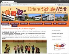 Website der Oertererschule Wörth